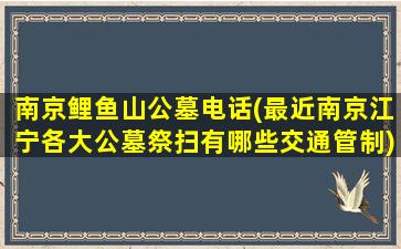 南京鲤鱼山公墓电话(最近南京江宁各大公墓祭扫有哪些交通管制)