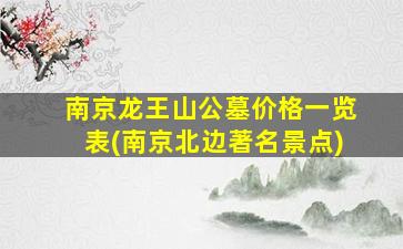 南京龙王山公墓价格一览表(南京北边著名景点)