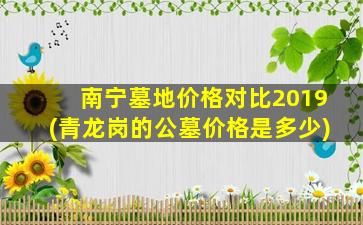 南宁墓地价格对比2019(青龙岗的公墓价格是多少)
