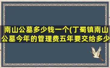 南山公墓多少钱一个(丁蜀镇南山公墓今年的管理费五年要交给多少线)