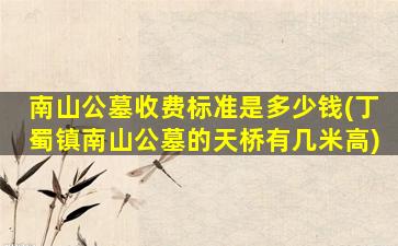 南山公墓收费标准是多少钱(丁蜀镇南山公墓的天桥有几米高)