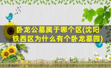 卧龙公墓属于哪个区(沈阳铁西区为什么有个卧龙墓园)