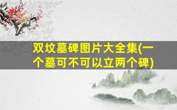 双坟墓碑图片大全集(一个墓可不可以立两个碑)