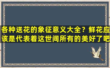 各种送花的象征意义大全？鲜花应该是代表着这世间所有的美好了吧