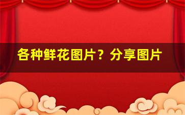 各种鲜花图片？分享图片