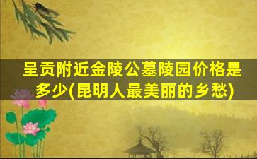呈贡附近金陵公墓陵园价格是多少(昆明人最美丽的乡愁)
