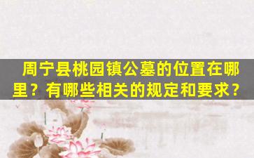 周宁县桃园镇公墓的位置在哪里？有哪些相关的规定和要求？