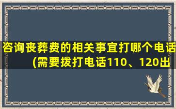 咨询丧葬费的相关事宜打哪个电话(需要拨打电话110、120出具死亡证明吗)