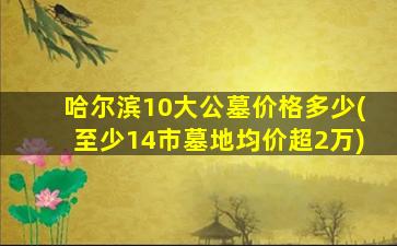 哈尔滨10大公墓价格多少(至少14市墓地均价超2万)