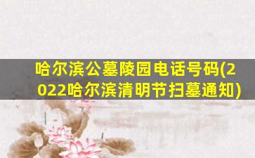 哈尔滨公墓陵园电话号码(2022哈尔滨清明节扫墓通知)