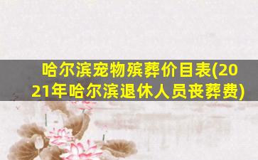 哈尔滨宠物殡葬价目表(2021年哈尔滨退休人员丧葬费)