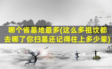 哪个省墓地最多(这么多祖坟都去哪了你扫墓还记得往上多少辈)