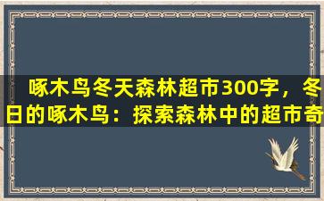 啄木鸟冬天森林超市300字，冬日的啄木鸟：探索森林中的超市奇遇