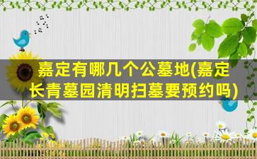 嘉定有哪几个公墓地(嘉定长青墓园清明扫墓要预约吗)