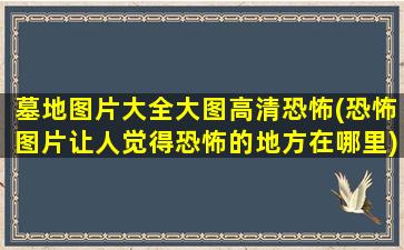 墓地图片大全大图高清恐怖(恐怖图片让人觉得恐怖的地方在哪里)