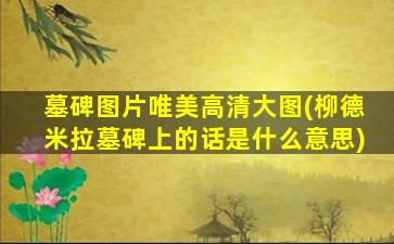 墓碑图片唯美高清大图(柳德米拉墓碑上的话是什么意思)