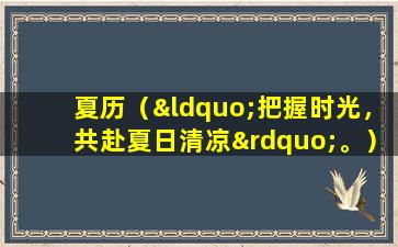 夏历（“把握时光，共赴夏日清凉”。）