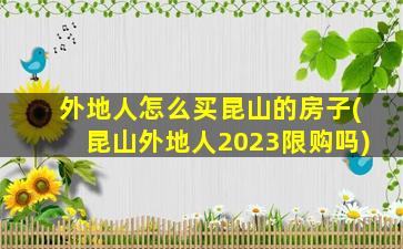 外地人怎么买昆山的房子(昆山外地人2023限购吗)