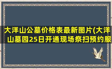 大洋山公墓价格表最新图片(大洋山墓园25日开通现场祭扫预约服务)
