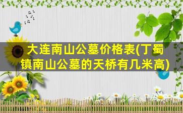 大连南山公墓价格表(丁蜀镇南山公墓的天桥有几米高)