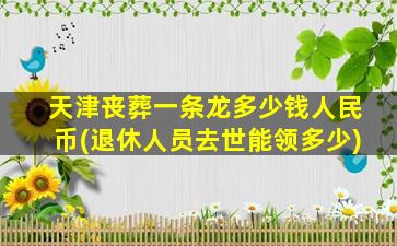 天津丧葬一条龙多少钱人民币(退休人员去世能领多少)