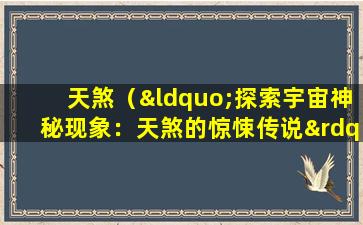 天煞（“探索宇宙神秘现象：天煞的惊悚传说”）