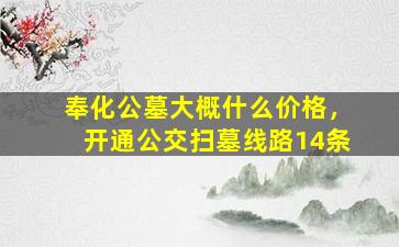 奉化公墓大概什么价格，开通公交扫墓线路14条