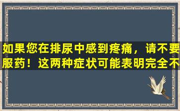 如果您在排尿中感到疼痛，请不要服药！这两种症状可能表明完全不同的疾病