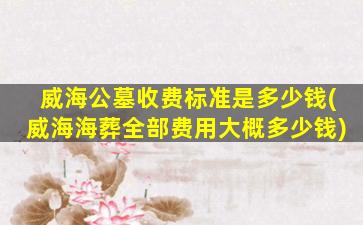 威海公墓收费标准是多少钱(威海海葬全部费用大概多少钱)
