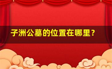 子洲公墓的位置在哪里？