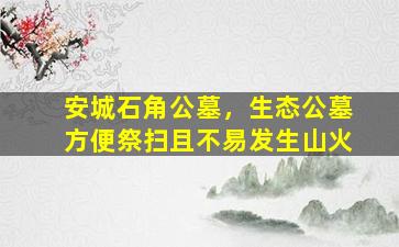 安城石角公墓，生态公墓方便祭扫且不易发生山火