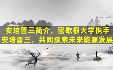 安培晋三简介，密歇根大学携手安培晋三，共同探索未来能源发展