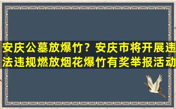 安庆公墓放爆竹？安庆市将开展违法违规燃放烟花爆竹有奖举报活动