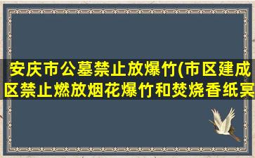 安庆市公墓禁止放爆竹(市区建成区禁止燃放烟花爆竹和焚烧香纸冥币)