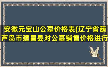 安徽元宝山公墓价格表(辽宁省葫芦岛市建昌县对公墓销售价格进行调研)
