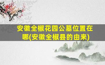 安徽全椒花园公墓位置在哪(安徽全椒县的由来)