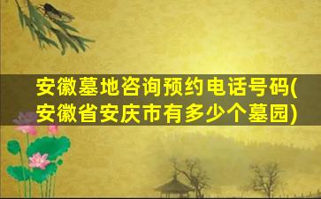 安徽墓地咨询预约电话号码(安徽省安庆市有多少个墓园)