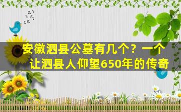 安徽泗县公墓有几个？一个让泗县人仰望650年的传奇