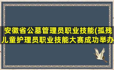 安徽省公墓管理员职业技能(孤残儿童护理员职业技能大赛成功举办)