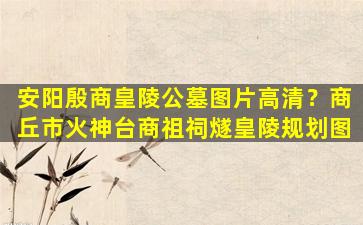 安阳殷商皇陵公墓图片高清？商丘市火神台商祖祠燧皇陵规划图