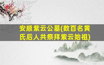 安顺紫云公墓(数百名黄氏后人共祭拜紫云始祖)
