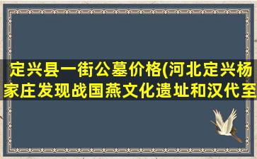 定兴县一街公墓价格(河北定兴杨家庄发现战国燕文化遗址和汉代至清代墓地)