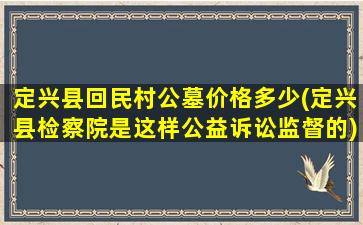 定兴县回民村公墓价格多少(定兴县检察院是这样公益诉讼监督的)