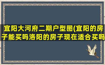 宜阳大河府二期户型图(宜阳的房子能买吗洛阳的房子现在适合买吗)