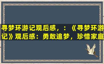 寻梦环游记观后感，：《寻梦环游记》观后感：勇敢追梦，珍惜家庭