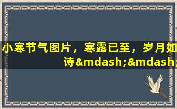 小寒节气图片，寒露已至，岁月如诗——和小寒节气相关的图片素材
