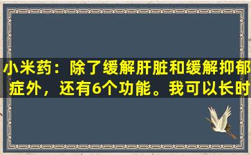 小米药：除了缓解肝脏和缓解抑郁症外，还有6个功能。我可以长时间服用吗？附件使用禁忌