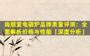 尚朋堂电磁炉品牌质量评测：全面解析价格与性能【深度分析】