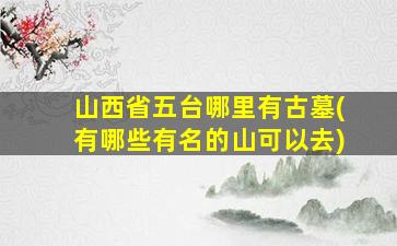 山西省五台哪里有古墓(有哪些有名的山可以去)