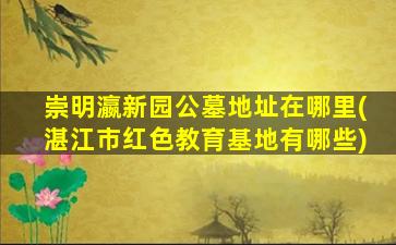 崇明瀛新园公墓地址在哪里(湛江市红色教育基地有哪些)
